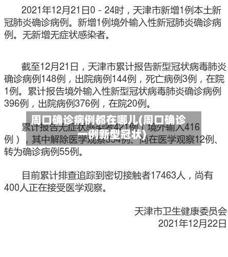 周口确诊病例都在哪儿(周口确诊一例新型冠状)