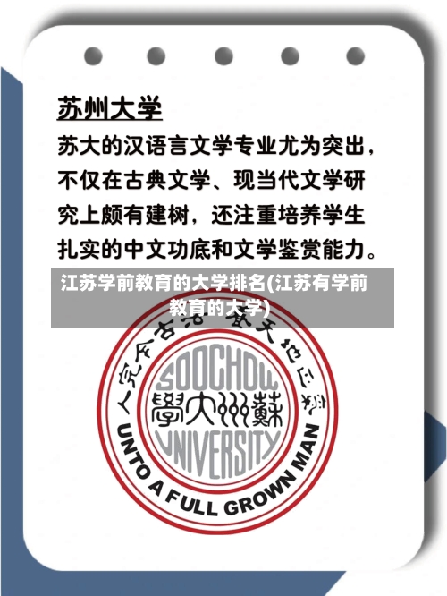 江苏学前教育的大学排名(江苏有学前教育的大学)-第3张图片