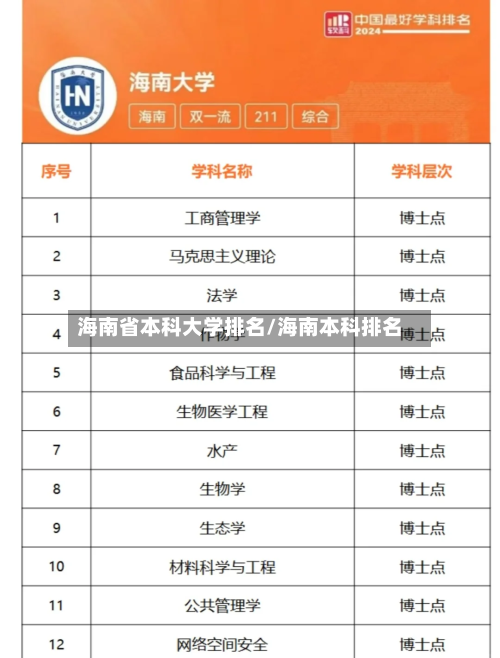 海南省本科大学排名/海南本科排名-第3张图片