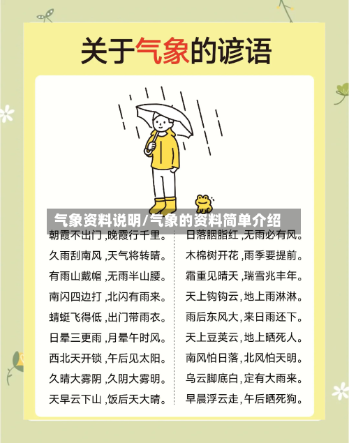 气象资料说明/气象的资料简单介绍