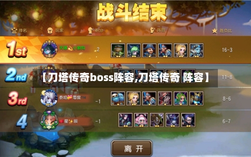 【刀塔传奇boss阵容,刀塔传奇 阵容】-第2张图片