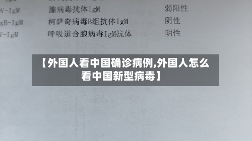 【外国人看中国确诊病例,外国人怎么看中国新型病毒】-第2张图片