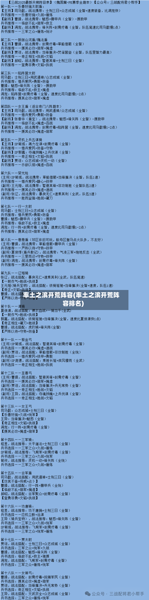 率土之滨开荒阵容(率土之滨开荒阵容排名)-第2张图片