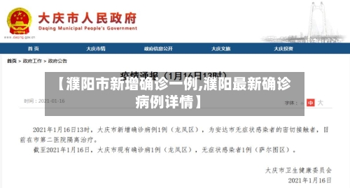 【濮阳市新增确诊一例,濮阳最新确诊病例详情】-第2张图片