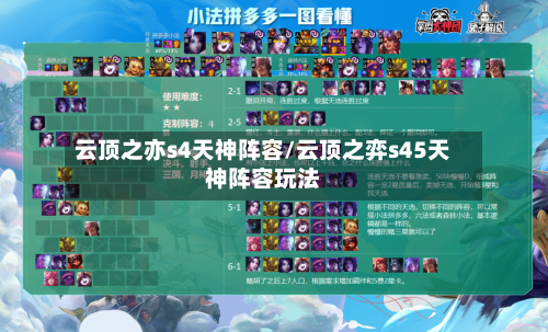 云顶之亦s4天神阵容/云顶之弈s45天神阵容玩法-第3张图片