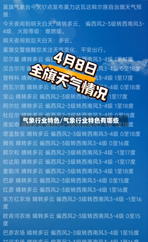 气象行业特色/气象行业特色有哪些-第2张图片