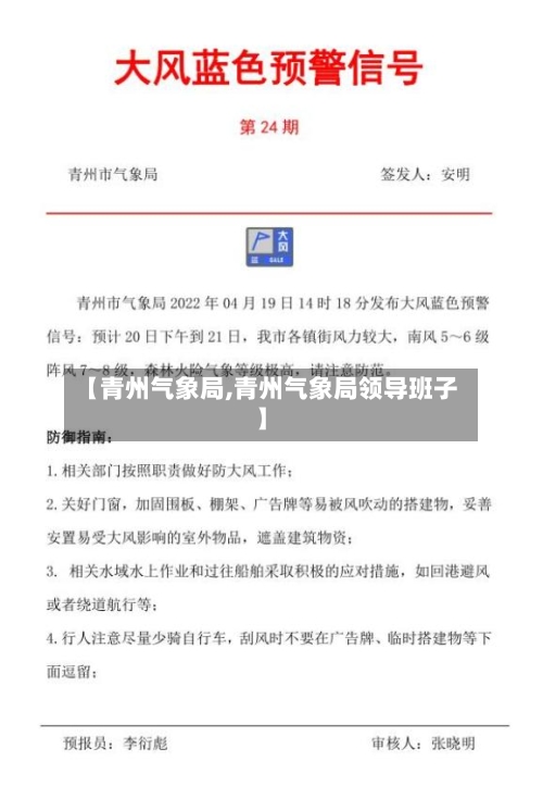 【青州气象局,青州气象局领导班子】