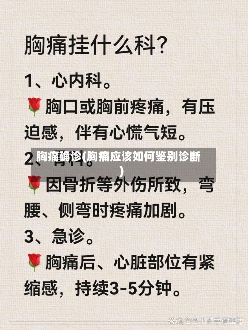 胸痛确诊(胸痛应该如何鉴别诊断)