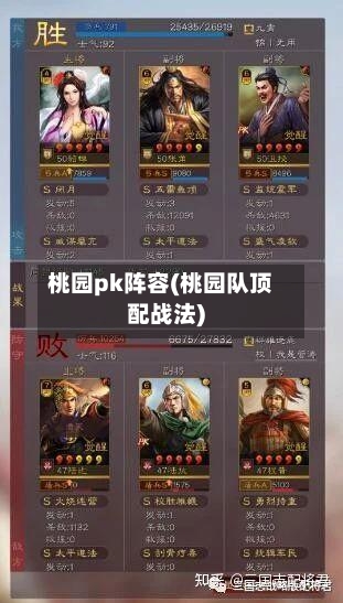 桃园pk阵容(桃园队顶配战法)-第2张图片