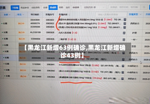 【黑龙江新增63例确诊,黑龙江新增确诊43例】