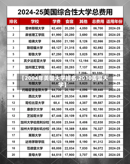 【2004年美国大学排名,2010美国大学】-第2张图片