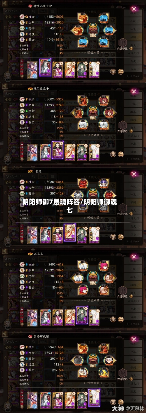 阴阳师御7层魂阵容/阴阳师御魂七-第2张图片