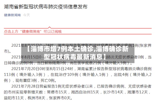 【淄博市增7例本土确诊,淄博确诊新型冠状病毒最新消息】-第1张图片