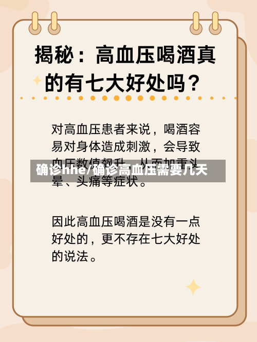 确诊hhe/确诊高血压需要几天