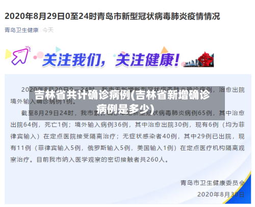 吉林省共计确诊病例(吉林省新增确诊病例是多少)-第2张图片